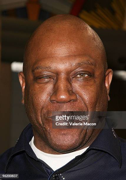 Actor Tiny Lister arrives at the premiere of "Preacher's Kid" on January 26, 2010 in Los Angeles, California.