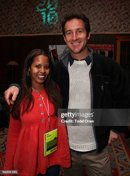 Iduil Ibrahim and Nick Eubank attend Late Night at Filmmaker Lodge during the 2010 Sundance Film Festival on January 26, 2010 in Park City, Utah.