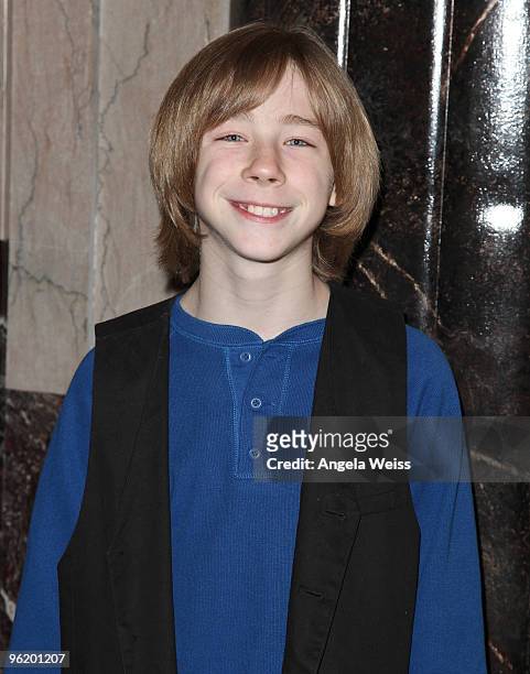 Actor Joey Luthman attends the opening night of 'STOMP' at the Pantages Theatre on January 26, 2010 in Hollywood, California.