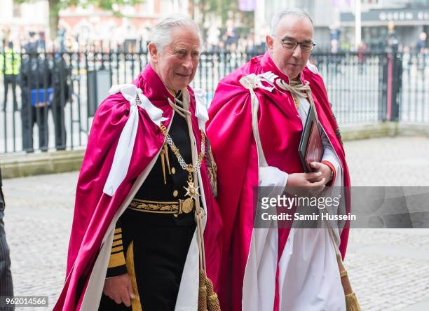 Prince Charles, Prince of Wales attends the Bath Service at Westminster Abbey on May 24, 2018 in London, England for the Service of Installation of...