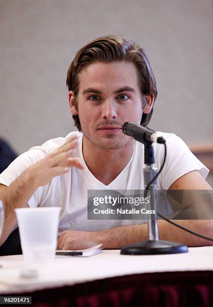 Actor Kevin Zegers attends the "Frozen" press conference at Yarrow Hotel Theatre during the 2010 Sundance Film Festival on January 26, 2010 in Park...