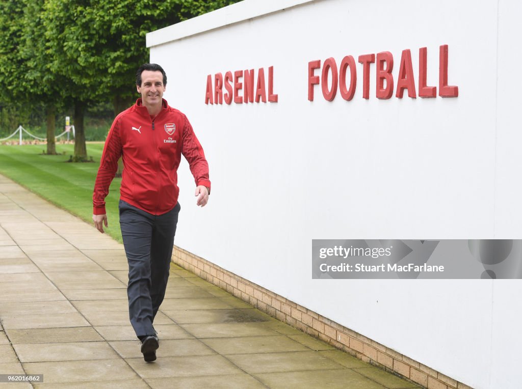 New Arsenal Head Coach Unai Emery at the Arsenal Training Ground