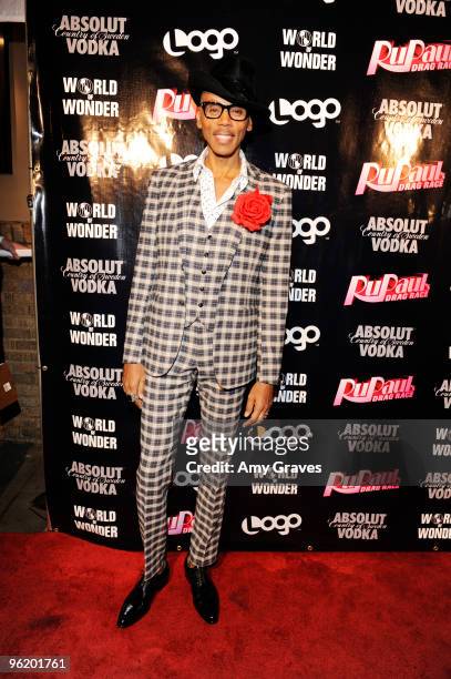 Model/television personality RuPaul attends the ABSOLUT RuPaul Drag Race Season 2 Premiere Event at Eleven NightClub on January 26, 2010 in West...