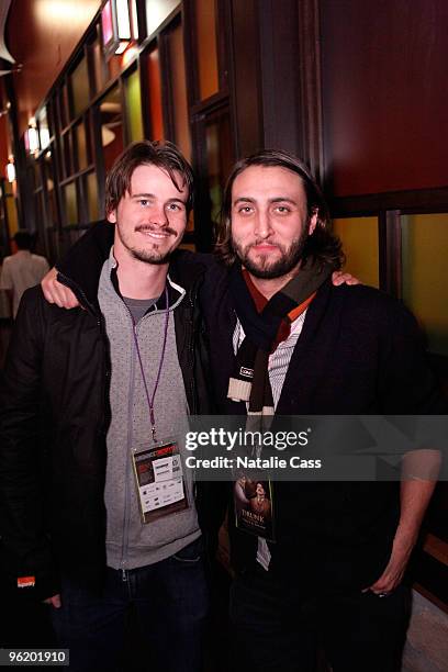 Actor Jason Ritter and director Jeremy Konner attend the Shorts reception, ceremony and party at Jupiter Bowl during the 2010 Sundance Film Festival...