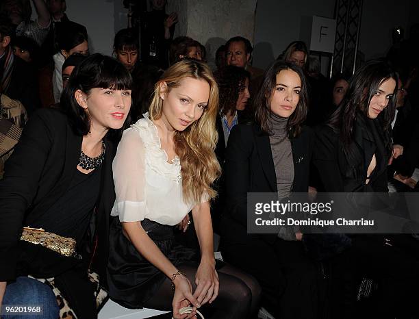 Cecile Togni, Beatrice Rosen, Berenice Bejo and Melissa Mars attend the Stephane Rolland Haute-Couture show as part of the Paris Fashion Week...