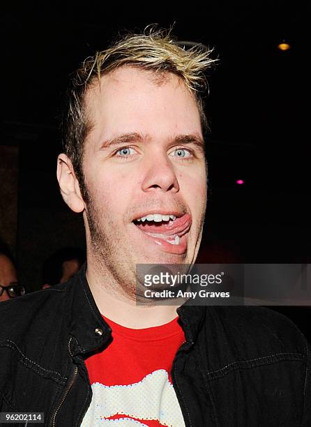 Perez Hilton attends the ABSOLUT RuPaul Drag Race Season 2 Premiere Event at Eleven NightClub on January 26, 2010 in West Hollywood, California.