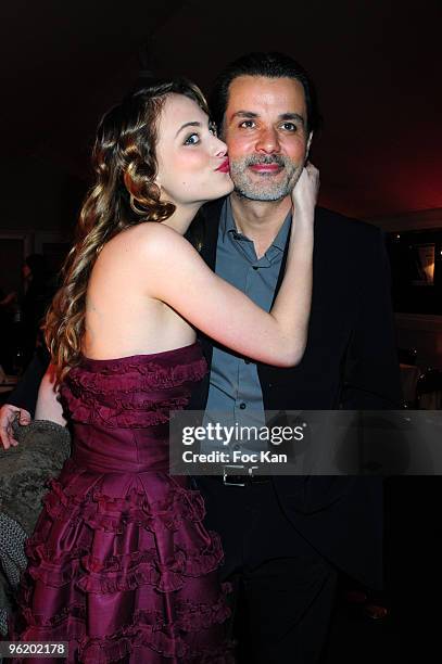 Actress Nora Arnezeder and Director Christophe Barratier attend "Les Etoiles d'Or du Cinema" 10th Edition at the Espace Cardin on February 09, 2009...