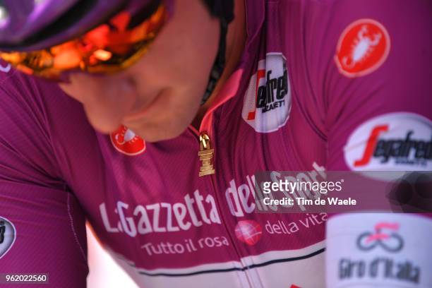 Start / Elia Viviani of Italy and Team Quick-Step Floors Purple Points Jersey / Illustration / Jersey detail / during the 101st Tour of Italy 2018,...