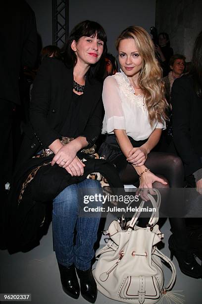 Cecile Togni and Beatrice Rosen attends the Stephane Rolland Haute Couture Show as part of Paris Fashion Week Spring /Summer 2010 at Cite de...