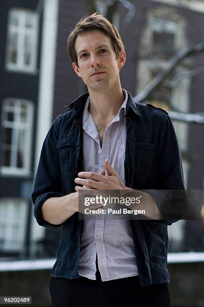 Jonathan Meiburg, lead singer of American indie band Shearwater, poses for a portrait session on January 12, 2010 in Amsterdam, Netherlands.
