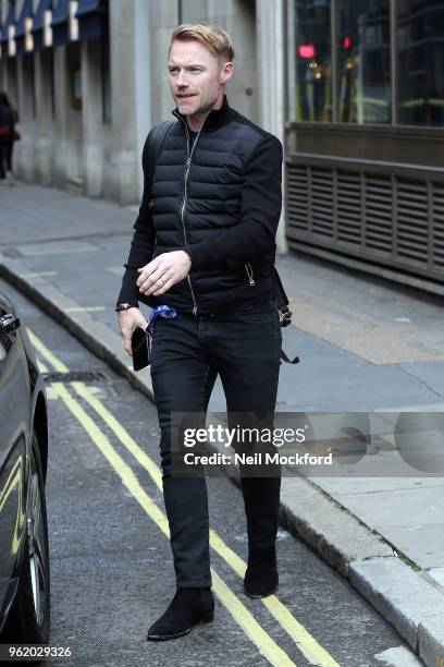 Ronan Keating seen leaving Bauer Media Studios on May 24, 2018 in London, England.