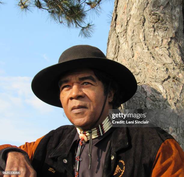 Musician Billy Davis, born JC Davis, Rock and Roll Hall of Fame Inductee on Belle Isle during photo shoot for album cover art in Detroit, MI, in 2016.