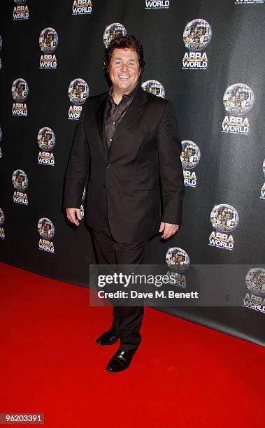 Michael Ball and other celebrities attended the ABBA World exhibition which opened on January 26, 2010 at Earls Court, London, UK