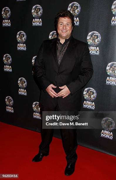 Michael Ball and other celebrities attended the ABBA World exhibition which opened on January 26, 2010 at Earls Court, London, UK