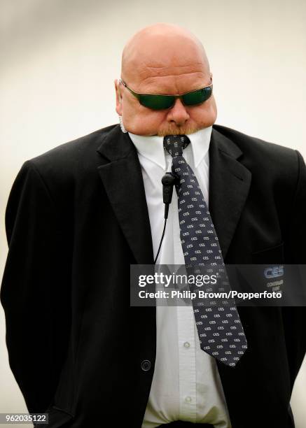 Security guard waits for the players to leave the ground after England defeated Pakistan by 354 runs in the 1st Test match between England and...