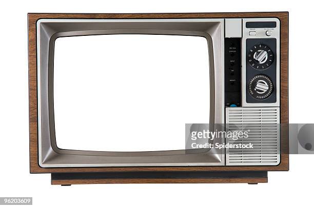 vintage television - ouderwets stockfoto's en -beelden