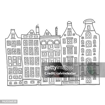 Hand drawn buildings Hand drawn buildings