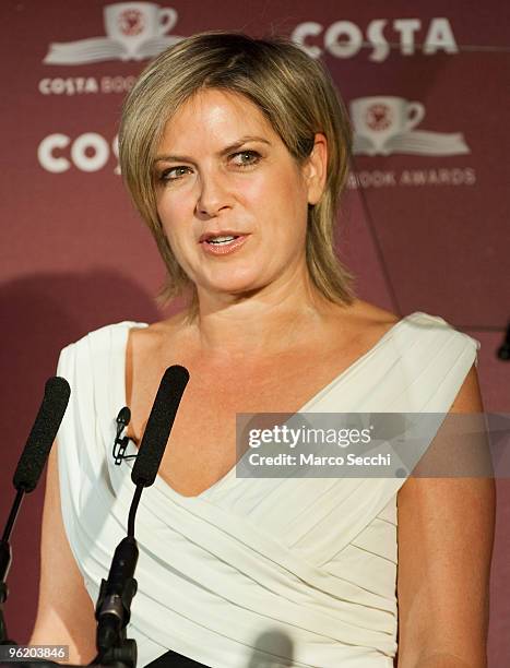 Television presenter Penny Smith arrives at the Costa Book Awards, at The Quaglino Restaurant on January 26, 2010 in London, England.
