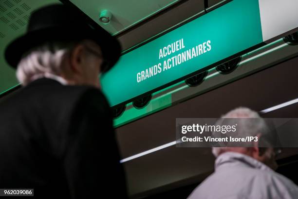 Guests attend the French banking group BNP Paribas general shareholders meeting on May 24, 2018 in Paris, France. The largest French bank present in...