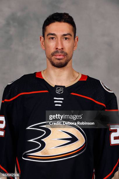 Chris Kelly of the Anaheim Ducks poses for his official headshot for the 2017-2018 season on March 5, 2018 at Honda Center in Anaheim, California.