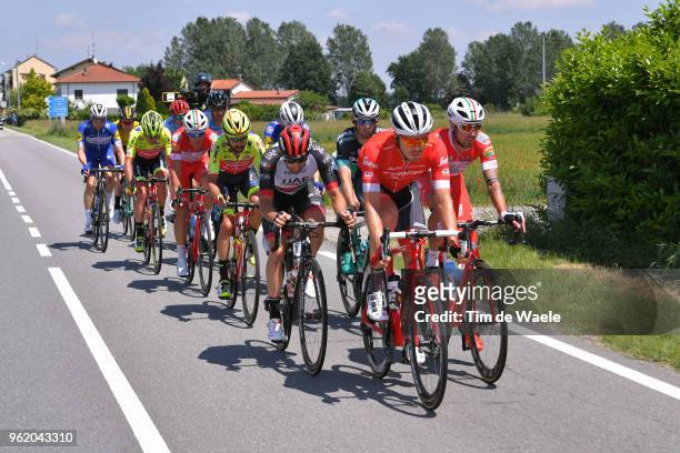 Boy Van Poppel of The Netherlands and Team Trek-Segafredo / Marco Marcato of Italy and UAE Team Emirates / Mattia Cattaneo of Italy and Team Androni...