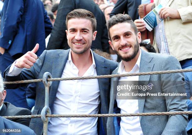 Gabi Fernandez and Jorge Resurreccion Koke attend San Isidro Fair at Las Ventas Bullring on May 23, 2018 in Madrid, Spain.