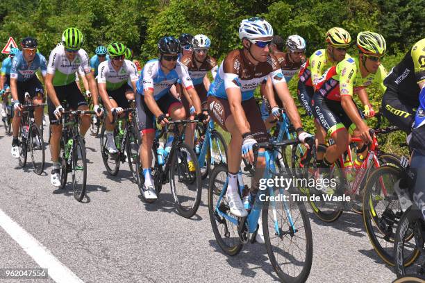 Alexandre Geniez of France and Team AG2R La Mondiale / Francesco Gavazzi of Italy and Team Androni Giocattoli-Sidermec / Guillaume Boivin of Canada...