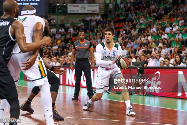 Axel Bouteille of Limoges during the Jeep Elite quarter-final play-off match between Limoges and Dijon on May 23, 2018 in Limoges, France.