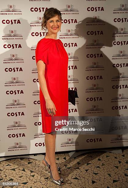 Actress Katie Derham arrives at the Costa Book Awards, at The Quaglino Restaurant on January 26, 2010 in London, England.