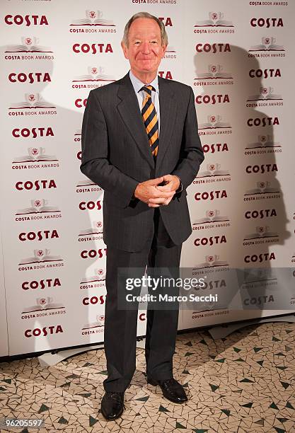 Michael Buerk arrives at the Costa Book Awards, at The Quaglino Restaurant on January 26, 2010 in London, England.