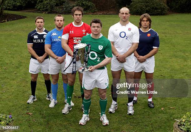 Scotland Captain Chris Cusiter, Italy Captain Leonardo Ghiraldini, Wales Captain Ryan Jones, Ireland Captain Brian O'Driscoll, England Captain Steve...