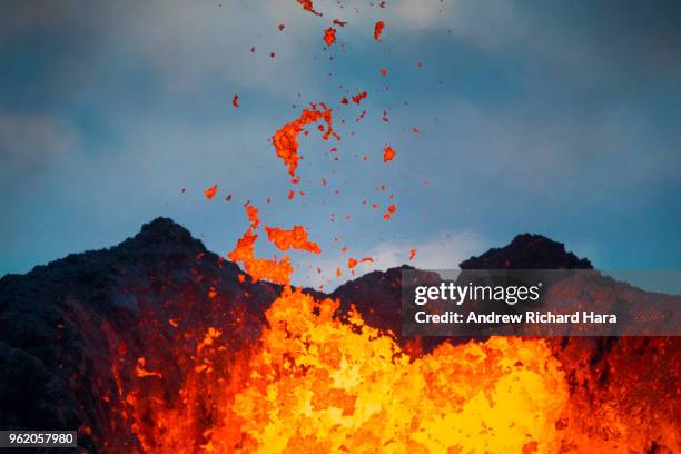 Lava flows from a Fissure in the aftermath of eruptions from the Kilauea volcano on Hawaii's Big Island, on May 22, 2018 in Pahoa, Hawaii. The U.S....