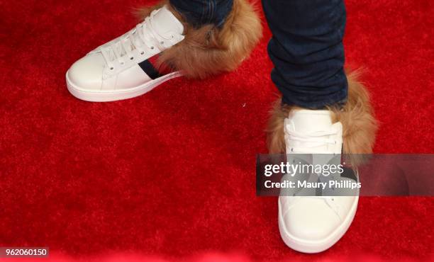 Damon "Boogie" Dash, shoe detail, attends WEtv and The Cast of "Growing Up Hip Hop" screening event and celebration at The London West Hollywood on...