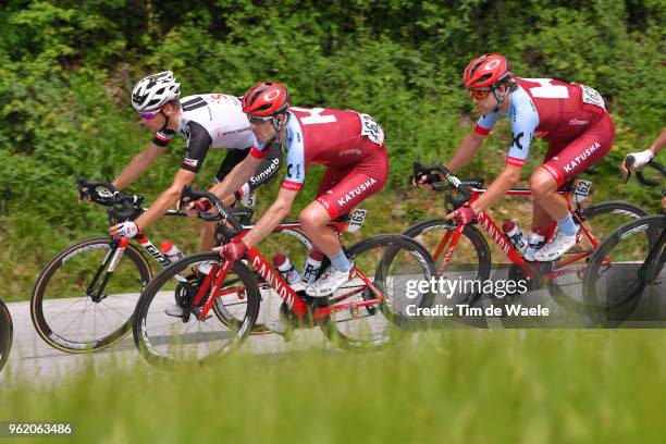 Lennard Hofstede of The Netherlands and Team Sunweb / Jose Goncalves of Portugal and Team Katusha-Alpecin / Alex Dowsett of Great Britain and Team...