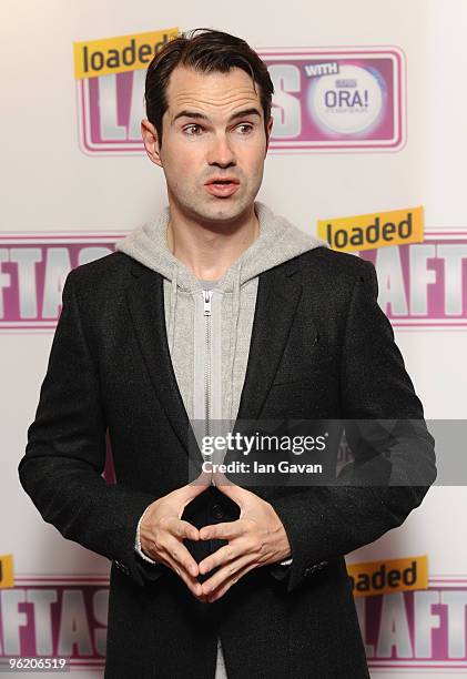 Jimmy Carr attends the Loaded LAFTA's at the Cuckoo Club on January 27, 2010 in London, England.