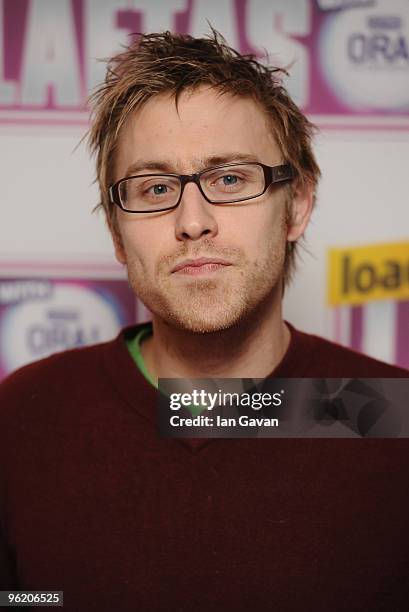 Russell Howard attends the Loaded LAFTA's at the Cuckoo Club on January 27, 2010 in London, England.