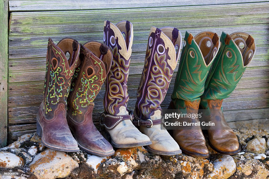 Cowgirl Boots lined up