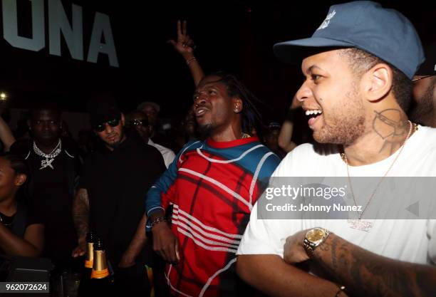 Casanova, Swizz Beatz, Pusha T, and Chase B attend the Pusha T "Daytona" Album Listening Party at Public Arts at Public on May 23, 2018 in New York...