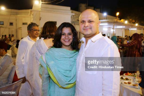 Ursala Jung and Halim Jung during Iftar party hosted by Mohsin Wali, physician to former President of India, on May 20, 2018 in New Delhi, India.