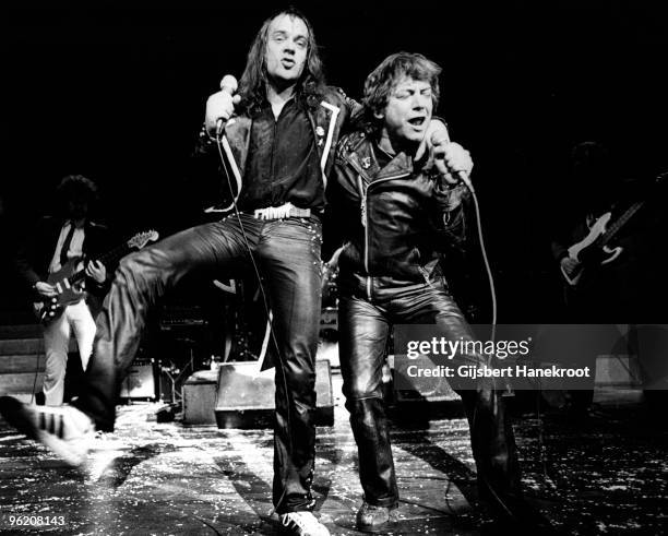 Eric Burdon and Udo Lindenberg perform live on stage in Germany in 1975