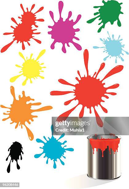 paint can - oil painted background stock illustrations