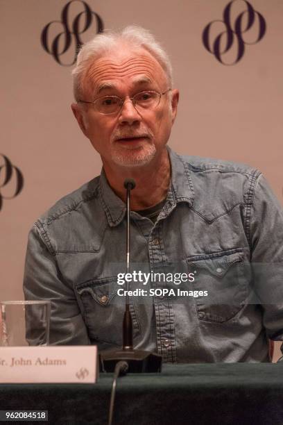 The composer and conductor John Adams at a press conference to present the musical monograph that he will direct next weekend at the Palau de la...