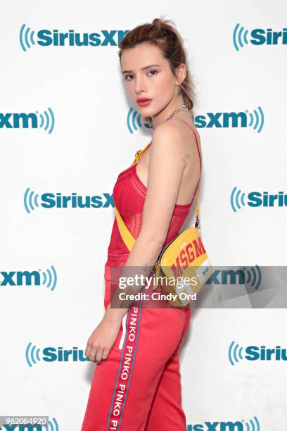 Bella Thorne visits the SiriusXM Studios on May 24, 2018 in New York City.