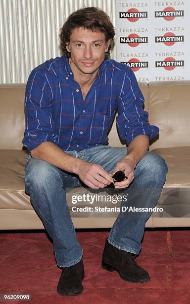 Actor Giorgio Pasotti attends 'Baciami Ancora' Photocall held at Terrazza Martini on January 27, 2010 in Milan, Italy.