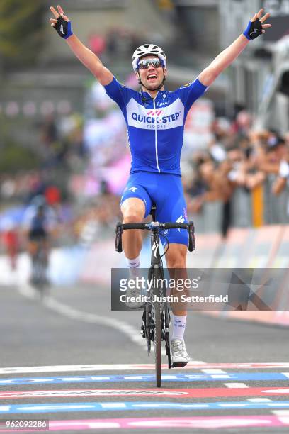 Arrival / Maximilian Schachmann of Germany and Team Quick-Step Floors / Celebration / during the 101st Tour of Italy 2018, Stage 18 a 196km stage...