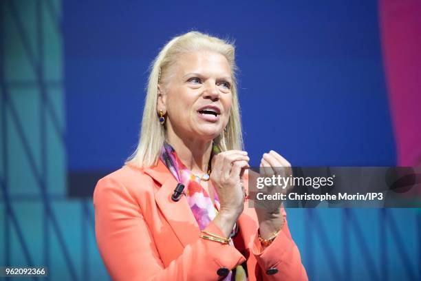 Ginni Rometty, chief executive officer of International Business Machines Corp. Attends the Viva Tech start-up and technology gathering at Parc des...