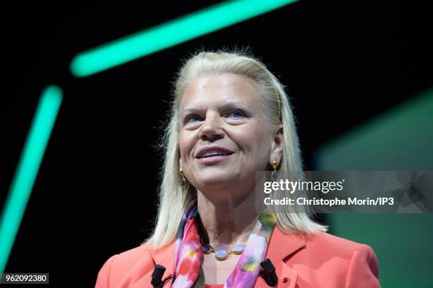 Ginni Rometty, chief executive officer of International Business Machines Corp. Attends the Viva Tech start-up and technology gathering at Parc des...