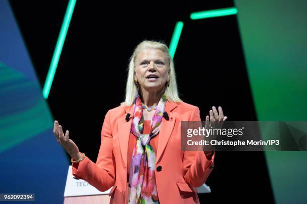 Ginni Rometty, chief executive officer of International Business Machines Corp. Attends the Viva Tech start-up and technology gathering at Parc des...