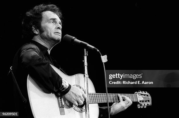 Merle Haggard performs live on stage in New York in 1978