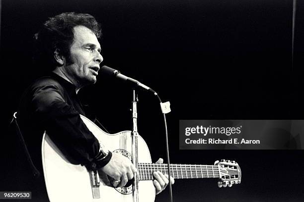 Merle Haggard performs live on stage in New York in 1978